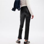 Gap  Faux Leather Pants Black Vintage Slim High Rise Straight size 10 Photo 5