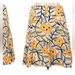 Ann Taylor  Factory Linen Viscose Floral Skirt Women’s Size 14 Lined Yellow Biege Photo 10