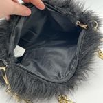 Black fur purse Gold Photo 4