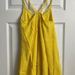 ZARA  TRAFALUC COLLECTIONS Yellow Embroidered Mini Dress, Small Photo 4