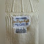 Vintage 100% Virgin Acrylic Cream Cable Knit Sweater, Size Small Photo 3