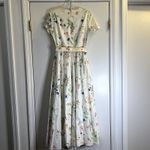 Laura Ashley Vintage 1980s white floral maxi belted dress size 8 US 100% cotton Photo 6