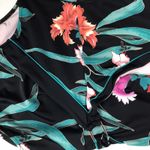 Nanette Lepore  Poppy One Piece Swimsuit Black Floral Halter Size 12 Photo 5