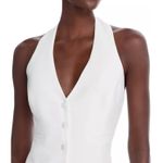 AQUA  Women's Halter‎ Vest Top Cropped Fitted White Sleeveless XL Photo 3