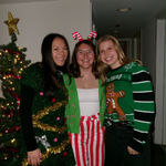 Red striped pants Size M Photo 1