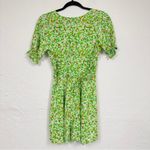 Faithfull the Brand Faithful the Brand Green Ditsy Floral Mini Dress Womens 4 Puff Shoulder Summer Photo 4