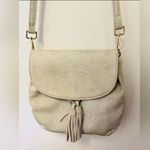 Street Level gray faux suede cross body/shoulder bag/purse with adjustable strap Photo 0