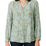 Peruvian Connection  Floral Pleated Blouse Size Small Photo 0