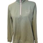 Vineyard Vines  Light Green & Pink Quarter Zip Size Medium Graphic Whale Pullover Photo 0