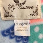 PJ Couture soft V neck Fleece Long sleeve Pajama top in blue Size XL Photo 8