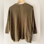 Mango Linen Moss Green Open Cardigan Photo 2