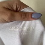 Zadig & Voltaire Cecilia Lion Strass White Tee | Rhinestone Back Graphic T-Shirt Photo 9