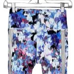 Fabletics  Pants Womens XS‎ Blue Pink Watercolor Leggings Sheer Mesh Athleisure Photo 2