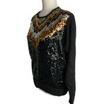 Vintage Work in Progress Silk Angora Sweater S Black Knit Sequins Gladys Bagley Photo 2