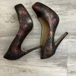 BCBGeneration Brown Gold Red Black Snakeskin Leather 5” Heels Size 10M/40 Photo 8