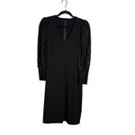 Karen Kane Long Sleeve A-Line Dress XS Black Lace Detail NEW Photo 3