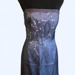 Laundry by Shelli Segal  Blue strapless dress with beaded bodice Size 4 NEW Photo 1