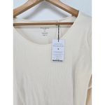 MM.LaFleur New York Cream Ribbed Cotton Spandex 3/4 Sleeve Top Shirt XXL Photo 2