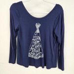 Aerie Music Festival Graphic T-Shirt Size M Navy Blue Top Tee Photo 0