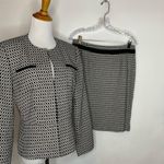 Worthington Black White Woven Skirt Suit Sz 6/10 Photo 0