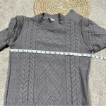 Cyrus RAYA by  Cable Knit Sweater Ruffle Longsleeve Heather Gray S Photo 12