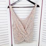Jun & Ivy  Speckled Shimmer Back Twist Knit Sweater Cropped Tank Top XS‎ Photo 7