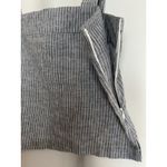 Antonio Melani Size 14 Denim Blue White Striped Linen Tank Top Summer Side Zip Photo 3