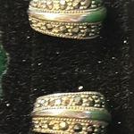 Diamond and sterling silver earrings. Post back. Half inch and diameter.​ Photo 0