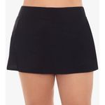 Swim Solutions Swim Skort Bottom Zip Pocket Tummy Control Black 20W Photo 1