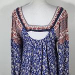 Blu Pepper Blue and Red Floral Boho Mini Dress Size Medium Cute Boho Dress Photo 5