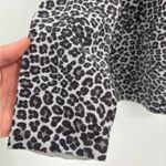J Jill Gray Cotton Blend Animal Print Leopard Thin Knit Sweater Size Large Photo 5