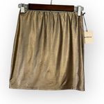 superdown  Ira Mini Skirt Women's Small Metallic Bronze Bodycon Stretchy NWT Photo 3