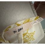 Mi Ami Ivory And Mustard Sheer Floral Print Textured Open Kimono, L/XL White Size L Photo 6