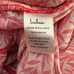 Lulus Dondi Red White Print Tie-Front Short Sleeve Romper Woman's Large Tropical Photo 11