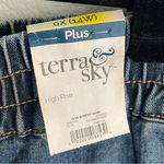 Terra & Sky  Ahead Denim Shorts Elastic Waist High Rise Pull On Photo 2