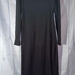 FHQ long sleeve turtle neck dress with slit on the side NWT Black Size M Photo 7