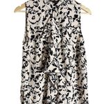 Proenza Schouler Scribble Rose Floral Sleeveless Silk Ruffle Top Size 4 Photo 4