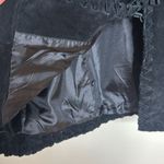 Vtg BRANDON THOMAS Leather Western Style Long Sleeve Lined fringe Jacket rodeo L Black Size L Photo 7