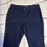 Ralph Lauren Lauren 100% Cotton Blue Mid-Calf Pants Size 16 Photo 1