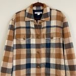 Outerknown  Women’s Plaid Oversized Blanket Shirt Shacket Size S Cabincore Photo 4