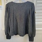 Boden Black & Silver Sparkle Twist Front Jersey Dressy Top US Size 16/18 Photo 3