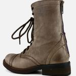 Steve Madden Munch Military Leather Comat Moto Boot Brown Tan Women M Z114126 Photo 2
