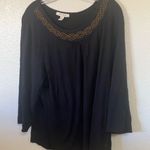 JM Collection FINAL MARKDOWN  beaded neck top xl Photo 0