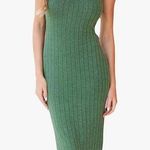Cupshe Woman’s Ribbed Knit MIDI Square Neck Sleeveless Dress Size Medium Cruise Photo 0