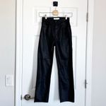 Abercrombie & Fitch Curve Love Ankle Straight High Rise Coated Jeans Black 25/0 Photo 6