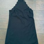 Lulus EUC High Neck Scallop Satin Mini Dress (Little Black Dress) | Size: XS Photo 0