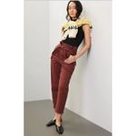 Marissa Webb Collective Pants Womens 16 Red Twill Paperbag Cargo Tie Waist Photo 3