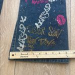 Blue Asphalt Y2K Graffiti Print Jeans Women’s Size 1 Low Rise Bootcut Punk Photo 5