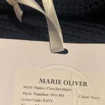 Marie Oliver  Cotton Crocheted Scalloped Hem  Navy Skirt Size Medium Photo 10