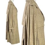 Farm Rio Khaki Pineapple Cotton Eyelet Trench Coat Size Large Neutral Bohemian Photo 10